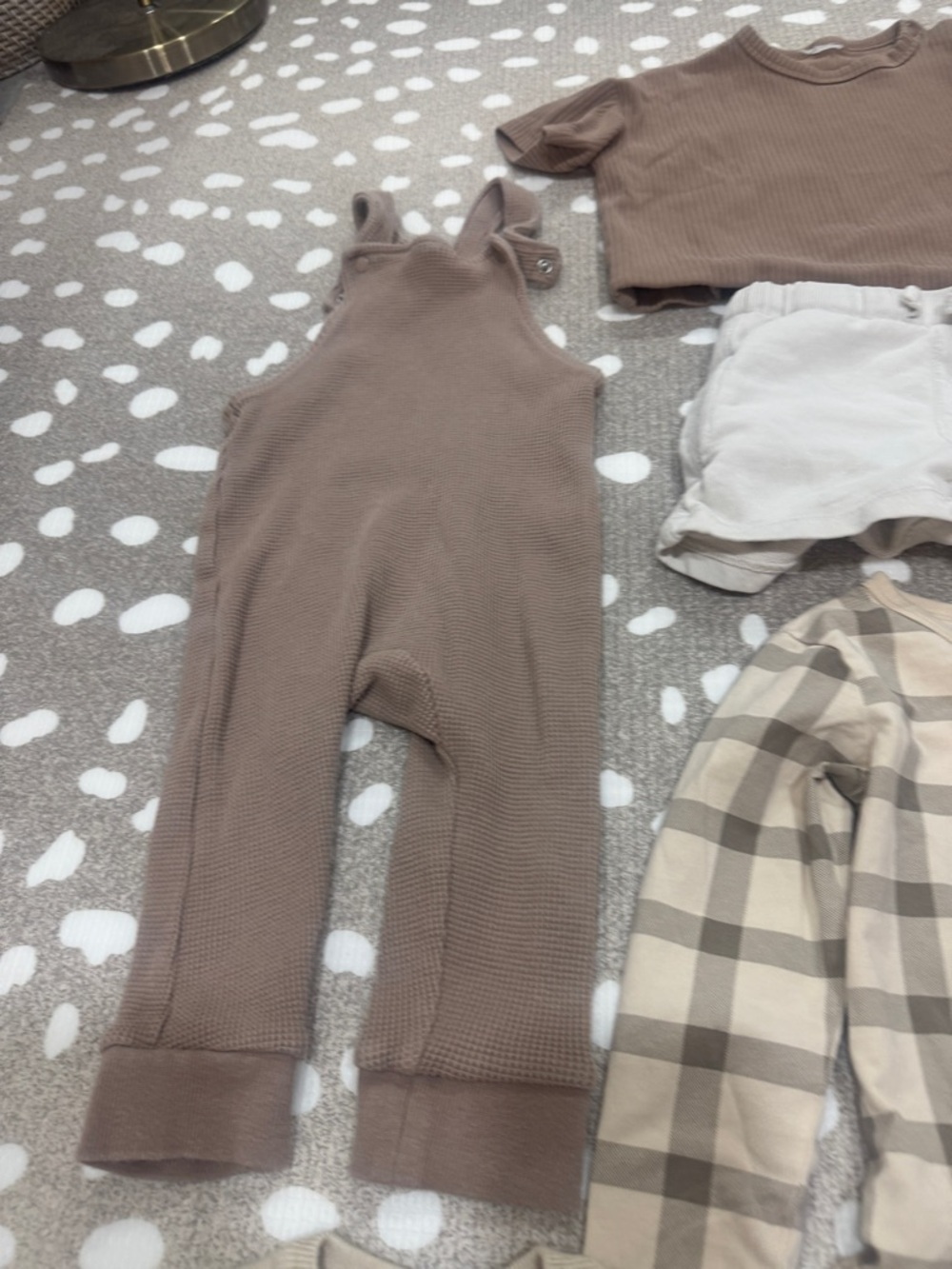 Lot of 10 Zara Kids H&M neutral jumpsuit sweater beige toddler boy shorts pants - Picture 6 of 16